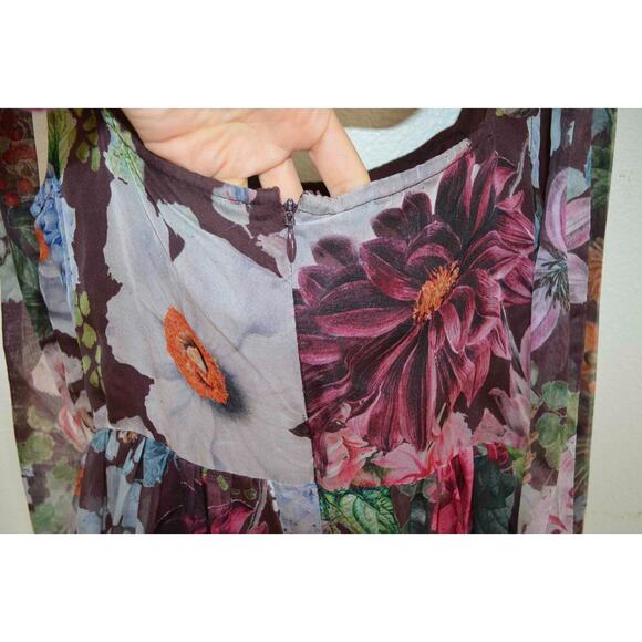 Anthropologie Geisha Designs Isabella Dress Womens 10 Fairy Whimsical Brown - Picture 7 of 7